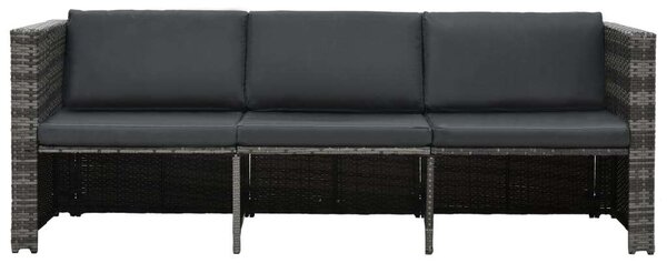 VidaXL - Polyrattan Kerti Bútorszett - 4-részes - Szürke