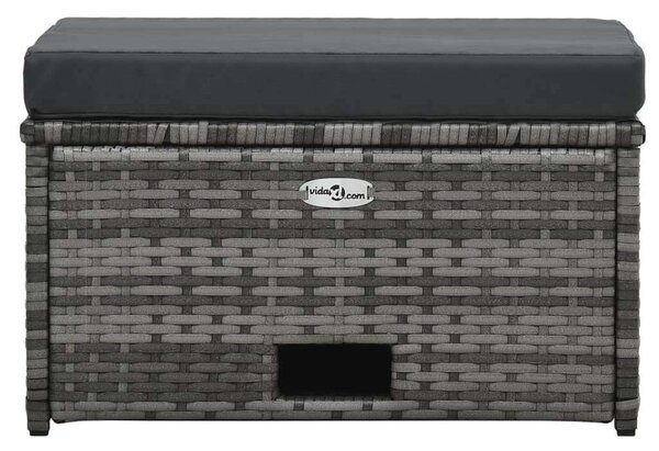 VidaXL - Polyrattan Kerti Bútorszett - 4-részes - Szürke