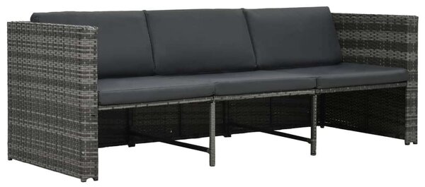 VidaXL - Polyrattan Kerti Bútorszett - 4-részes - Szürke