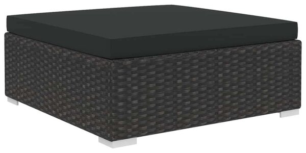 Polyrattan Kerti Bútorszett - 6 részes - Fekete