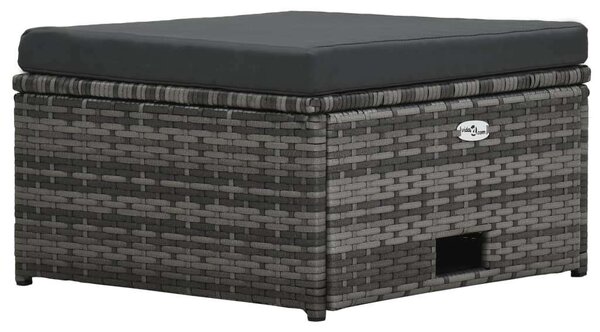 VidaXL - Polyrattan Kerti Bútorszett - 4-részes - Szürke