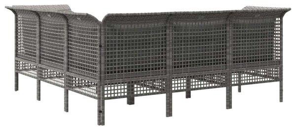 Polyrattan Kerti Ülőgarnitúra - 5 részes - Szürke