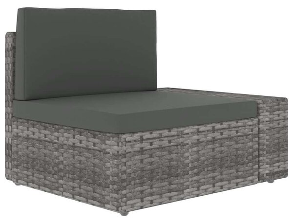 8 részes szürke polyrattan kerti ülőgarnitúra