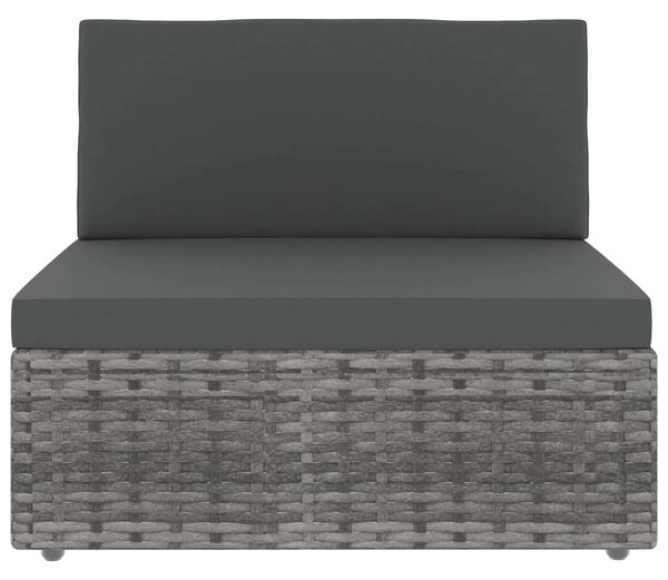8 részes szürke polyrattan kerti ülőgarnitúra