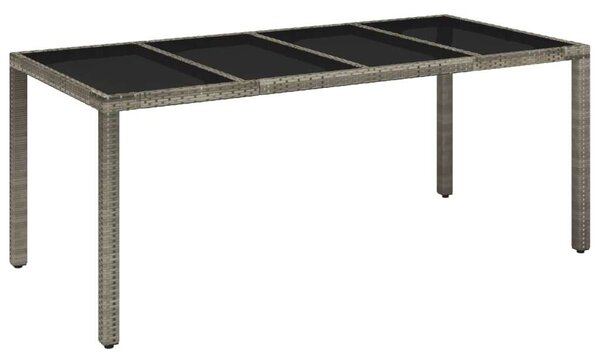 7 részes szürke polyrattan kerti étkezőgarnitúra párnával