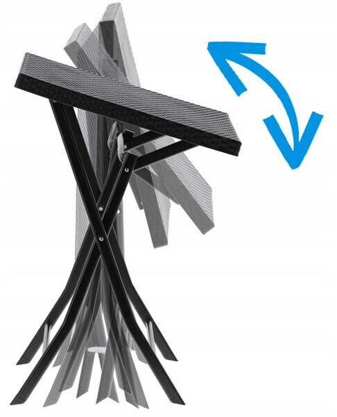 GardenLine Összecsukható kerti bútor szett - Asztal + 2 szék - Antracit