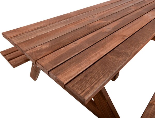 ROJAPLAST PIKNIK Kerti Garnitúra - Fenyőfa - 200 cm