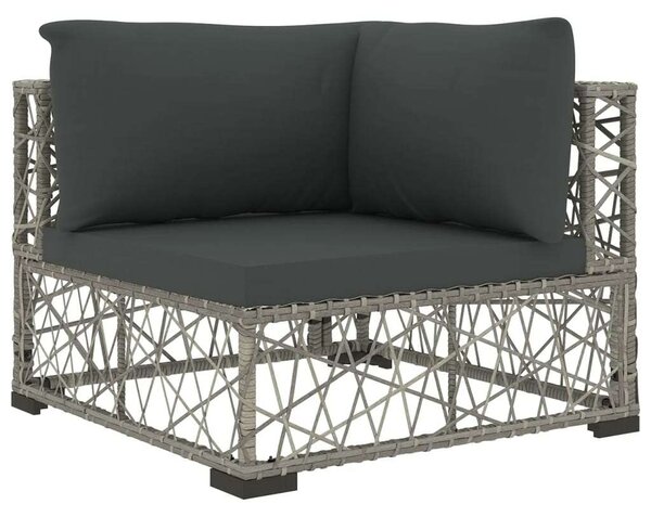 Polyrattan Kerti Bútorszett - 6 részes - Szürke