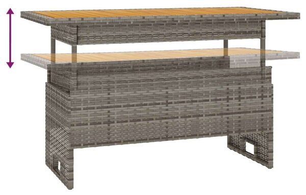 VidaXL 2 részes szürke polyrattan kerti ülőgarnitúra párnákkal