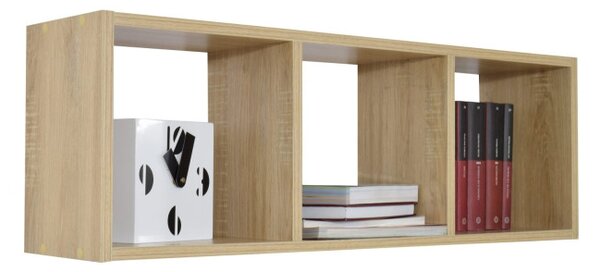 Lira 3 rekeszes polc, Sonoma tölgy, 90 x 20 x 30 cm