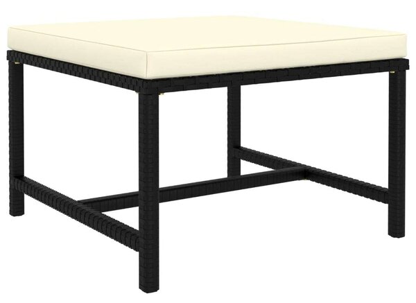 Polyrattan Kerti Ülőgarnitúra - 6 részes - Fekete