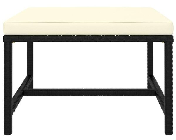 Polyrattan Kerti Ülőgarnitúra - 6 részes - Fekete