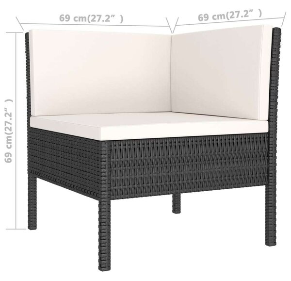 VidaXL Kerti Bútorszett - Polyrattan - 6 részes