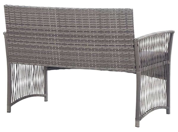 Polyrattan Kerti Bútor Szett - 4 részes - Antracit Szürke