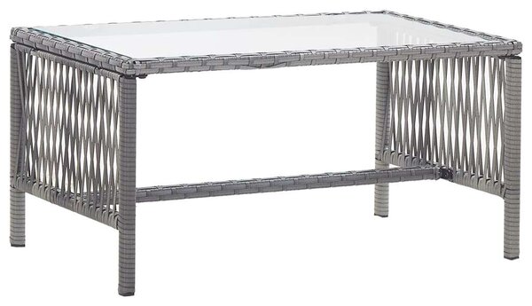Polyrattan Kerti Bútor Szett - 4 részes - Antracit Szürke