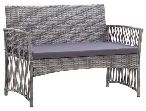 Polyrattan Kerti Bútor Szett - 4 részes - Antracit Szürke