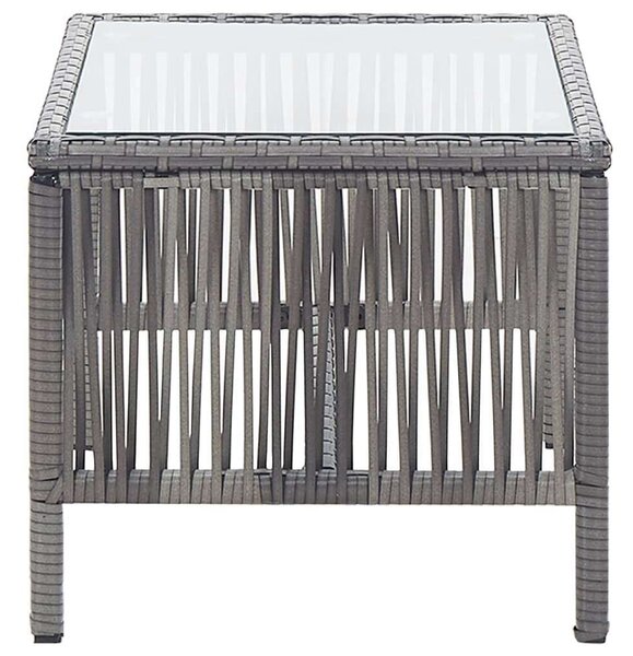 Polyrattan Kerti Bútor Szett - 4 részes - Antracit Szürke