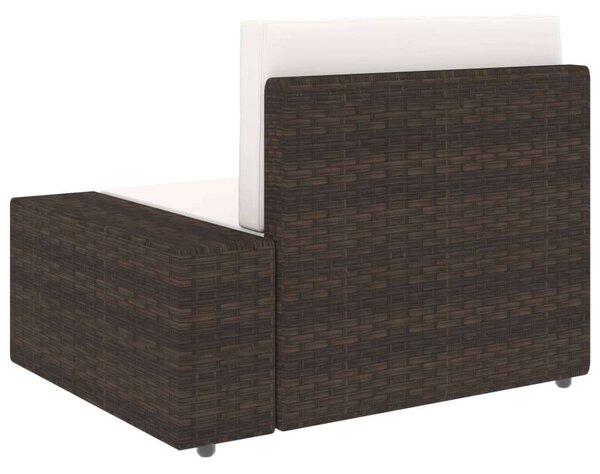 VidaXL 5 részes barna polyrattan kerti ülőgarnitúra párnákkal