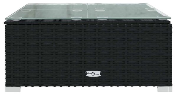 VidaXL Polyrattan Kerti Ülőgarnitúra - 9 részes - Fekete
