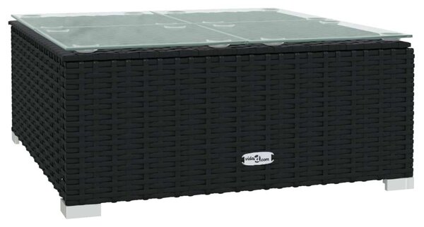 VidaXL Polyrattan Kerti Ülőgarnitúra - 9 részes - Fekete
