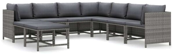 VidaXL Polyrattan Kerti Ülőgarnitúra - 9 Elemes