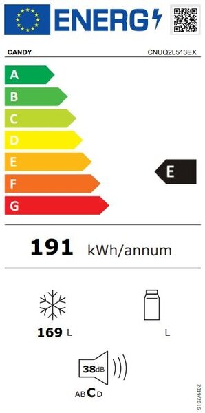 Candy CNUQ2L513EX Fagyasztószekrény, 169L, M: 138, Mechanikus vezérlés, E energiaosztály