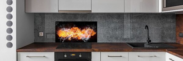 Konyhai fali panel Tűz versus víz