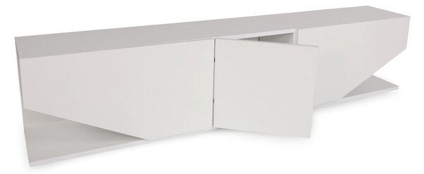 Modern TV állvány, tárolóhellyel, fehér - UTILE