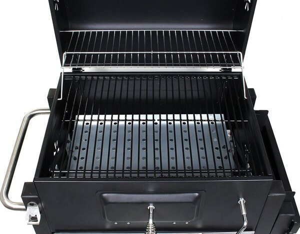 Fedeles kerti grillsütő polccal - 105x110x47cm