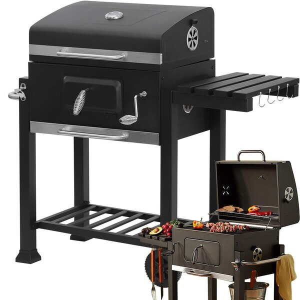 Fedeles kerti grillsütő polccal - 105x110x47cm