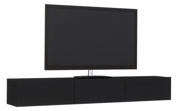 Elba TV-szekrény, Fekete, 180 x 30 x 25 cm