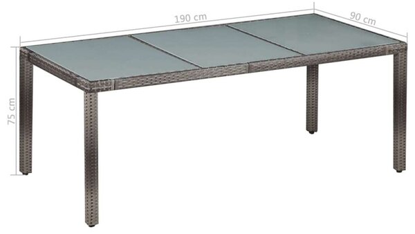 VidaXL Kültéri Polyrattan Étkezőgarnitúra - 9 személyes