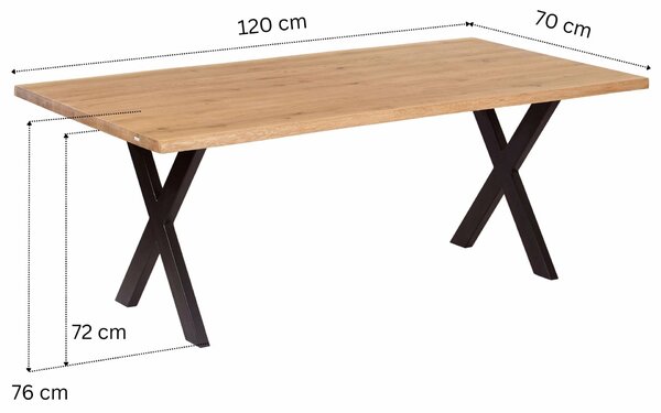 Natural edges oak Table top 140x80cm
