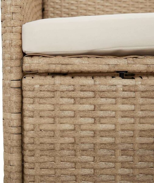 VidaXL Kerti Étkezőgarnitúra - Polyrattan - 9 részes - Bézs