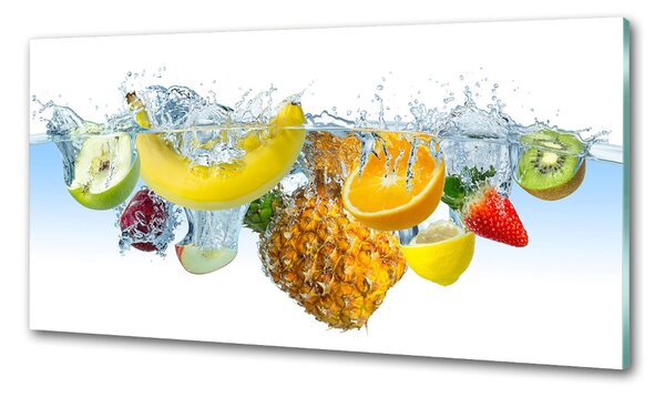 Konyhai dekorpanel Gyümölcsök víz alatt
