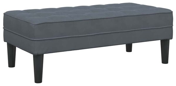 VidaXL pad párnával Sötétszürke 113 x 57 x 39 cm Bársony