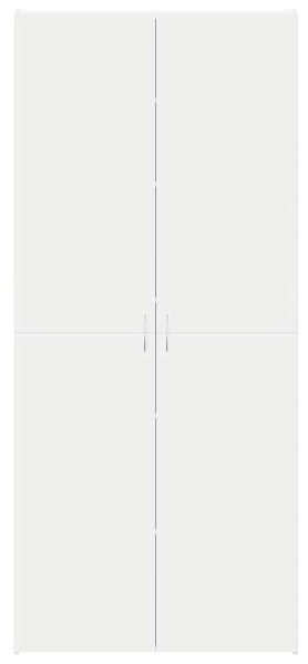VidaXL Cipőszekrény polcokkal ajtóval Fehér 80 x 35.5 x 180 cm Faanyag