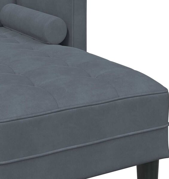 VidaXL Kanapé Szett 2 pcs Sötétszürke 173 x 131 x 67 cm Bársony