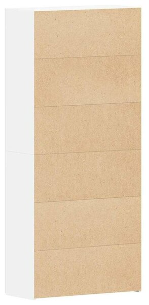 VidaXL Cipőszekrény polcokkal ajtóval Fehér 80 x 35.5 x 180 cm Faanyag