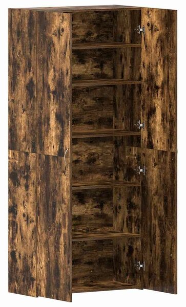 VidaXL Cipőszekrény polcokkal Sokszínű 80 x 35.5 x 180 cm Faanyag