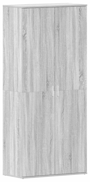 VidaXL Cipőszekrény ajtóval Szürke 80 x 39 x 180 cm Faanyag