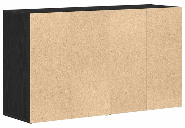 VidaXL Széf Fekete tölgy 120 x 36 x 69 cm Szerelt Fa