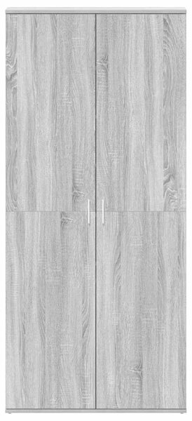 VidaXL Cipőszekrény ajtóval Szürke 80 x 39 x 180 cm Faanyag