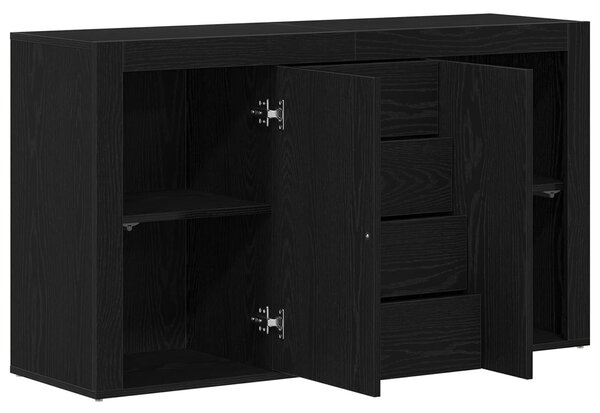 VidaXL Széf Fekete tölgy 120 x 36 x 69 cm Szerelt Fa