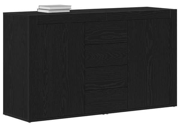 VidaXL Széf Fekete tölgy 120 x 36 x 69 cm Szerelt Fa