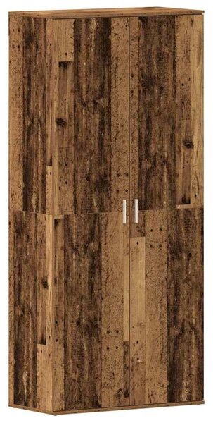 VidaXL Cipőszekrény ajtóval Barna 80 x 39 x 180 cm Faanyag