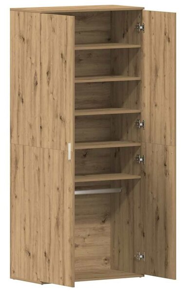 VidaXL Cipőszekrény 80 x 39 x 178 cm Faanyag Artisan tölgy