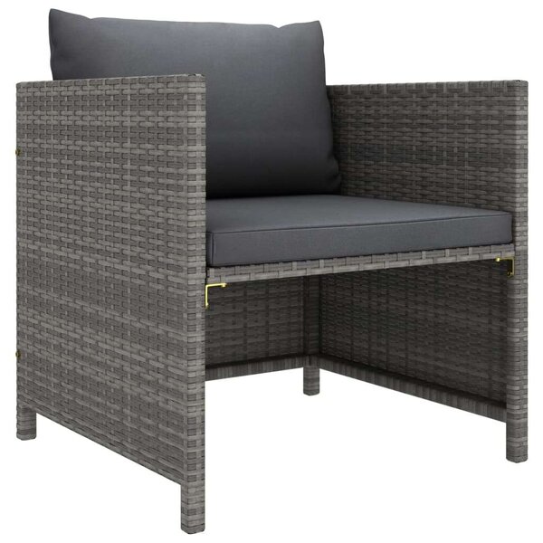 VidaXL Polyrattan Kerti Ülőgarnitúra - 12 részes - Szürke