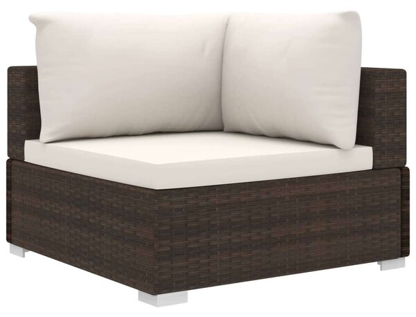 Polyrattan Kerti Bútorszett - 4 részes - Barna