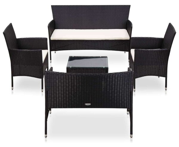 VidaXL Polyrattan Kerti Bútorszett - 5 részes
